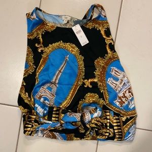 Anthropologie postcard wrap top